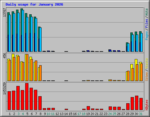 Daily usage for January 2026