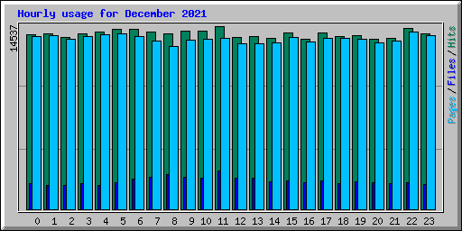 Hourly usage for December 2021