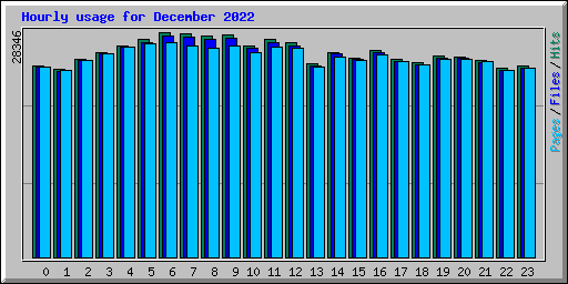 Hourly usage for December 2022