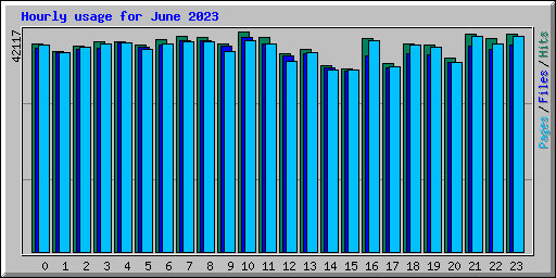 Hourly usage for June 2023