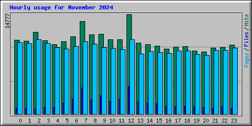 Hourly usage for November 2024