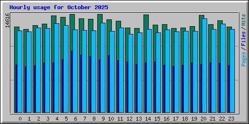 Hourly usage for October 2025